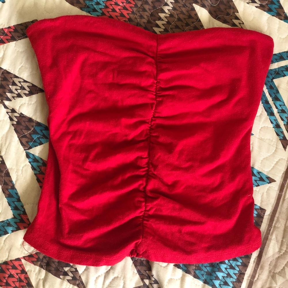 Red tube top